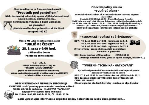 Infoleták leden - březen 2026