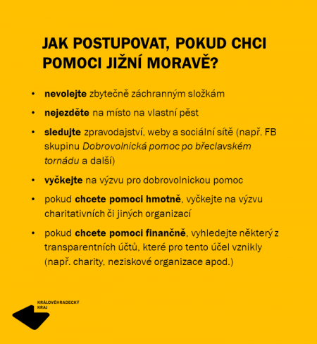 Pomoc obcím postiženým tornádem