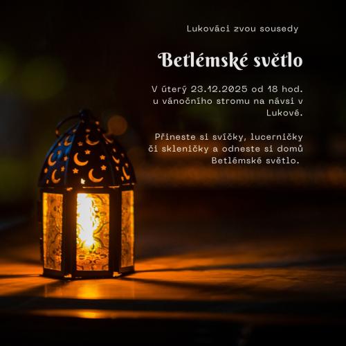Předávání betlémského světla v&nbsp;Lukové