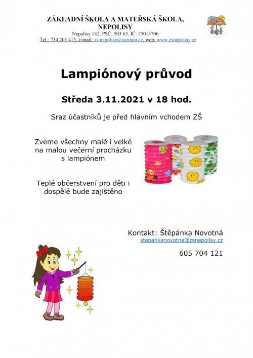 ZŠ a MŠ, Nepolisy zve na lampionový průvod obcí