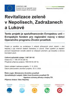 Publicita "Revitalizace zeleně v&nbsp;Nepolisech, Zadražanech a&nbsp;Lukové"