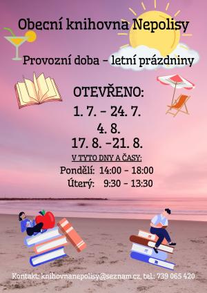 Obecní knihovna - o letních prázdninách
